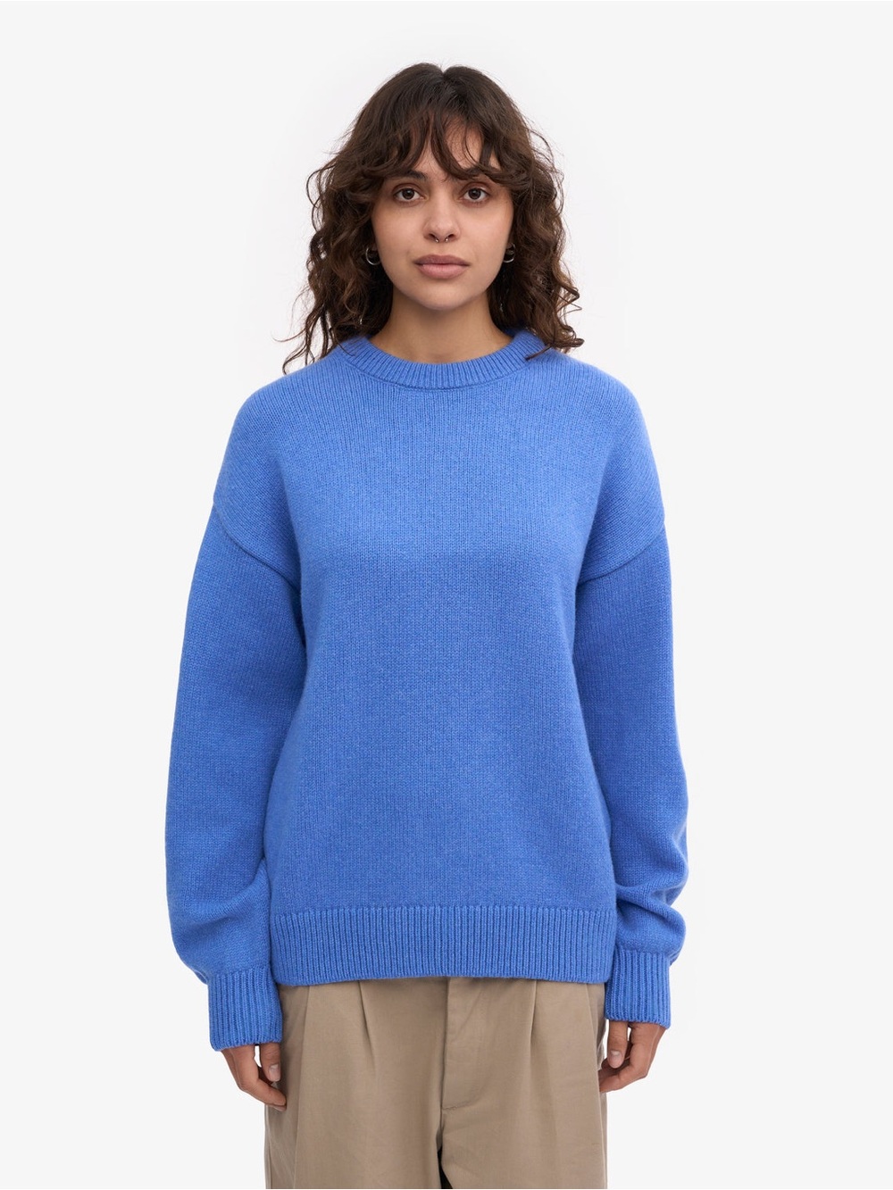 Colorful Standard Oversized Merino Wool Crew Sweater Pacific Blue Size XXS